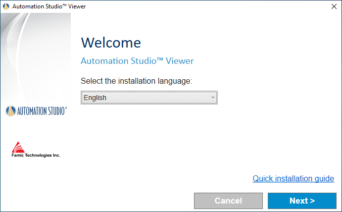 Automation Studio viewer edition installation